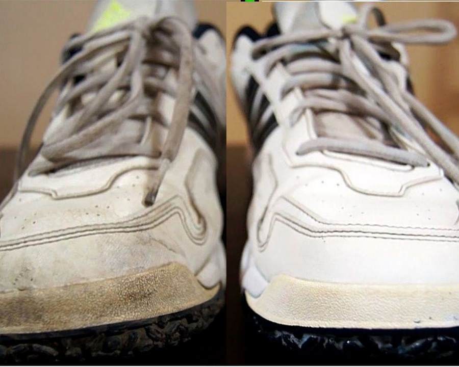 Кроссовки до и после чистки